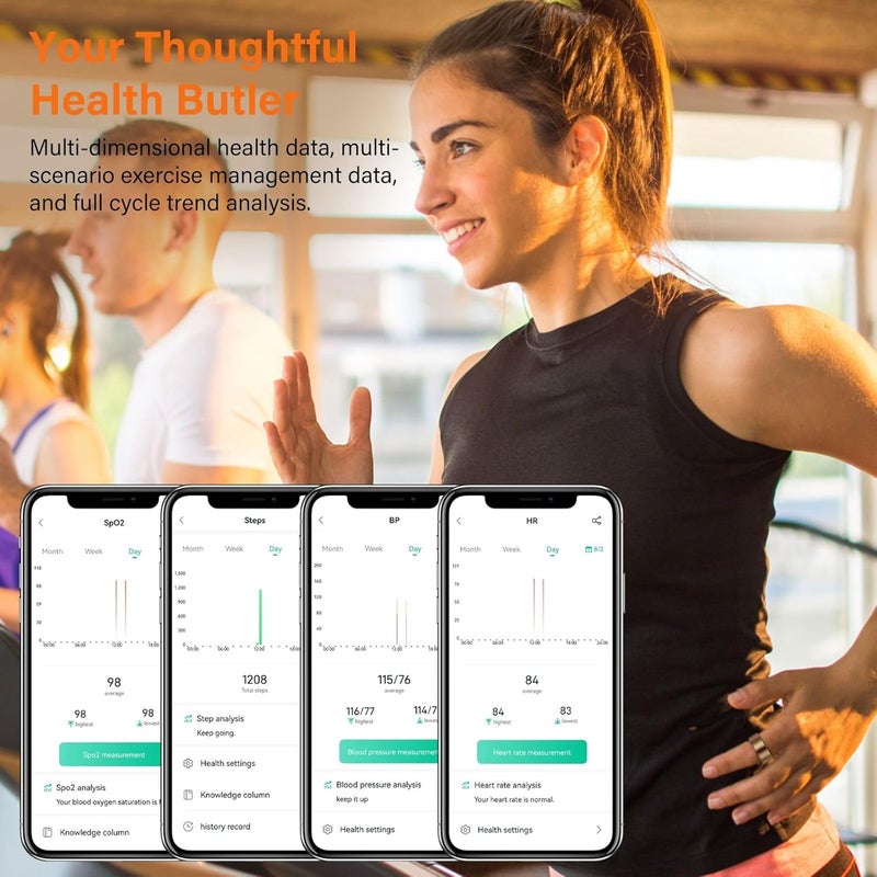 GYSOA Smart Ring Fitness Monitor: Heart Rate, Blood Oxygen, Sleep & Step Tracking, IP68 Waterproof, Unisex, Compatible with iPhone & Android (Non-Medical) - Image 4